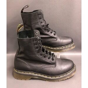 Dr. Martens Black Leather 1460 Pascal Combat Boot Shoes Doc - Women's Size 6